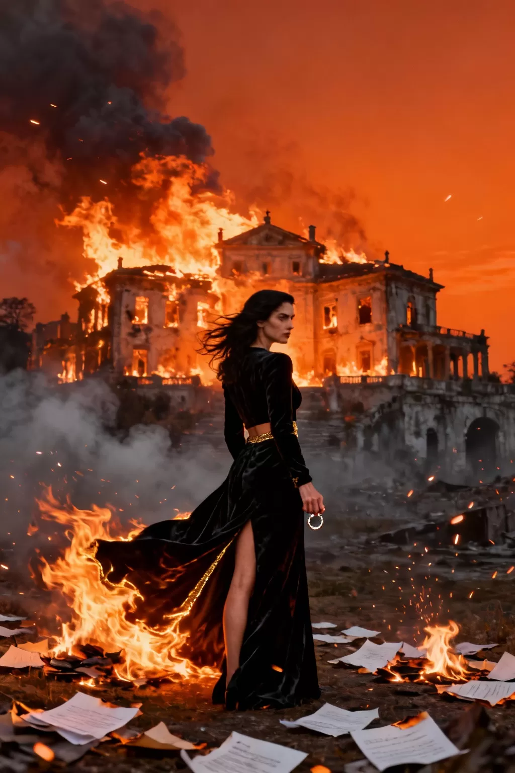 He Broke Our Sacred Vows, So I Burned His Empire to Ashes - Dark Mafia Protector Romance Novel Cover - Read online free