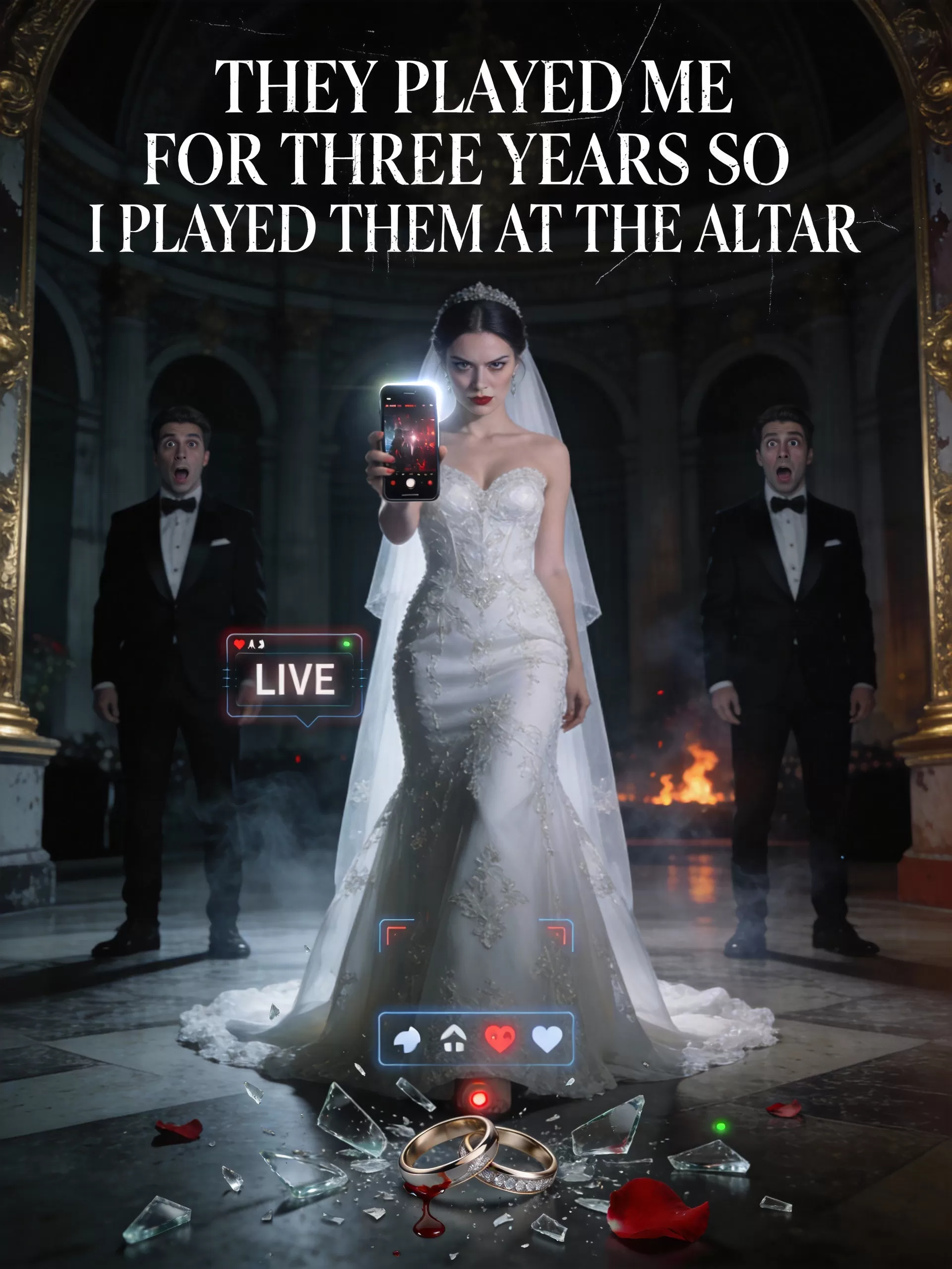 They Played Me for Three Years So I Played Them at the Altar - Twisted Psychological Thriller Romance Novel Cover - Read online free