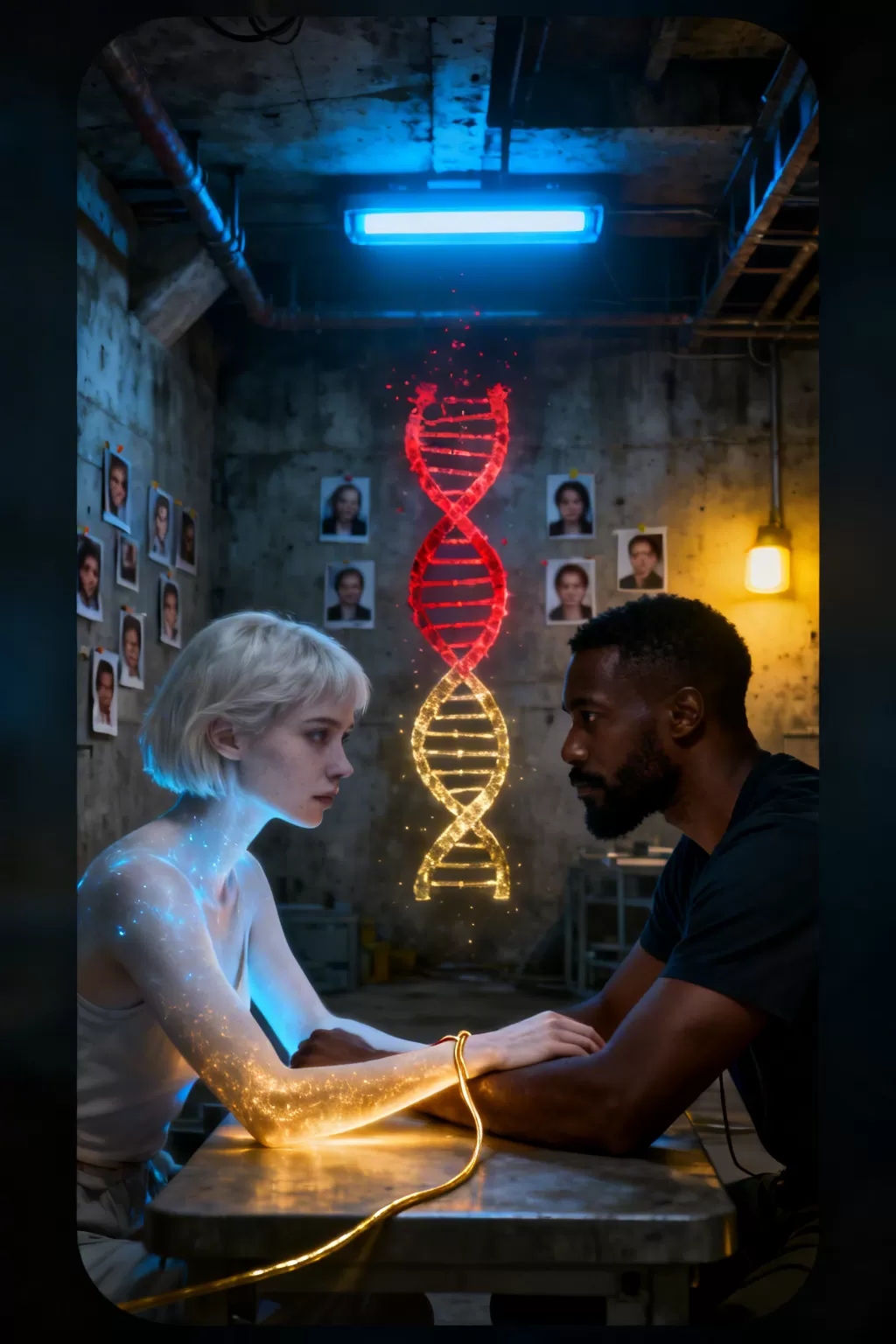 Seven Days of Forbidden Blood, One Love That Defied the Code - Dystopian Survival Hearts Novel Cover - Read online free