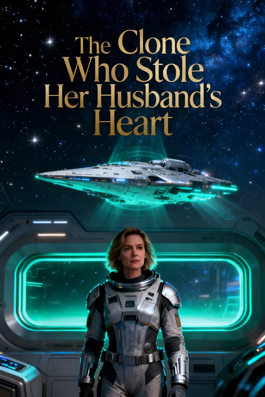 The Clone Who Stole Her Husband's Heart - Sci-Fi & Space Romance Novel Cover - Read online free