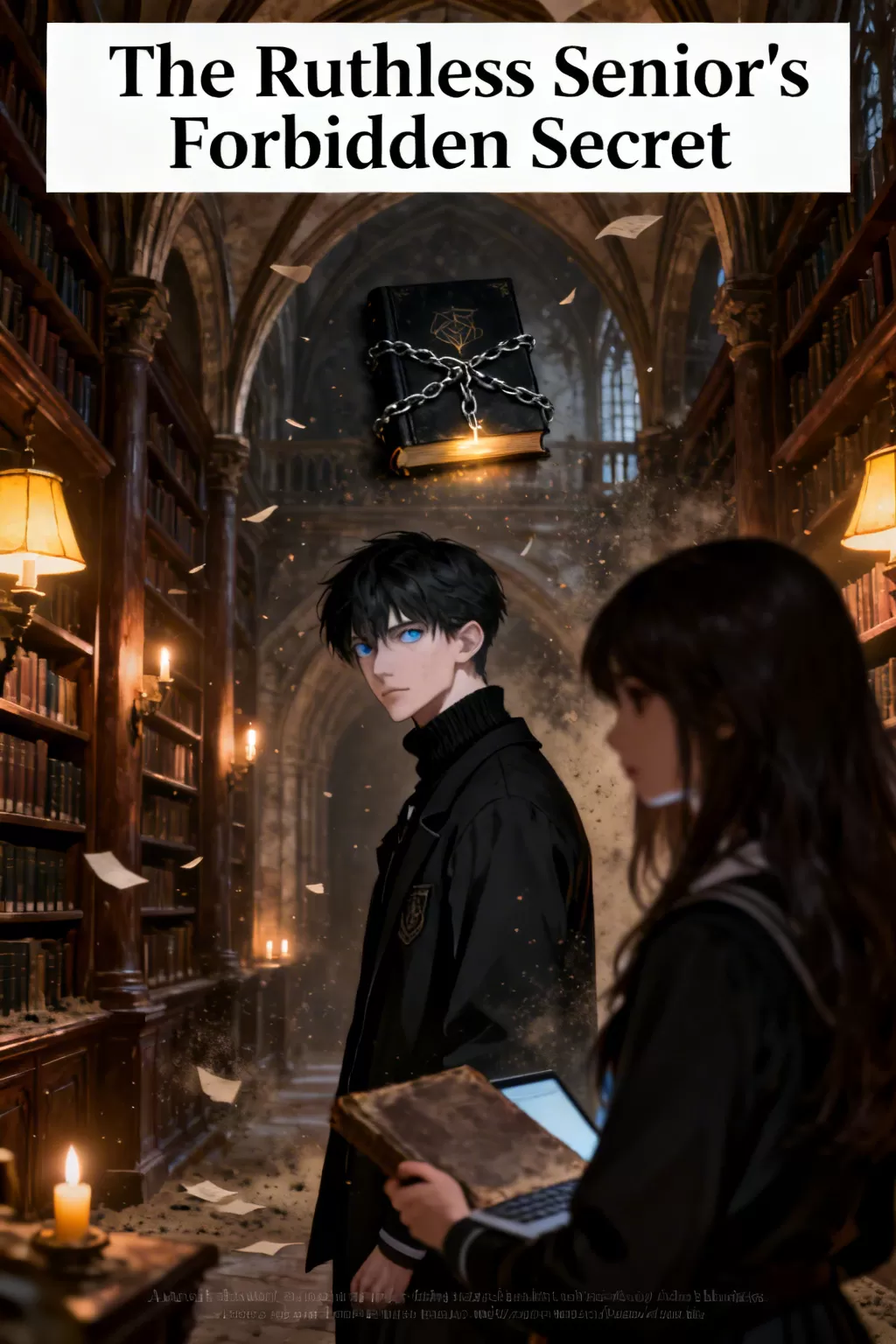 The Ruthless Senior's Forbidden Secret - Forbidden Shadow Academy Novel Cover - Read online free