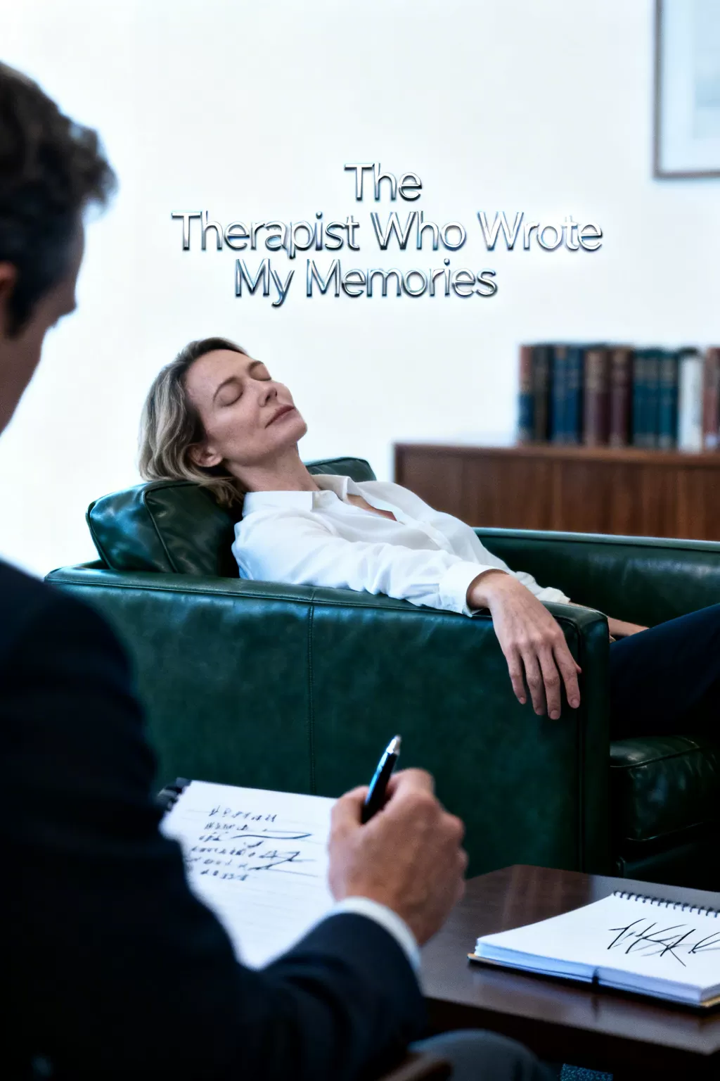 The Therapist Who Wrote My Memories - Twisted Psychological Thriller Romance Novel Cover - Read online free