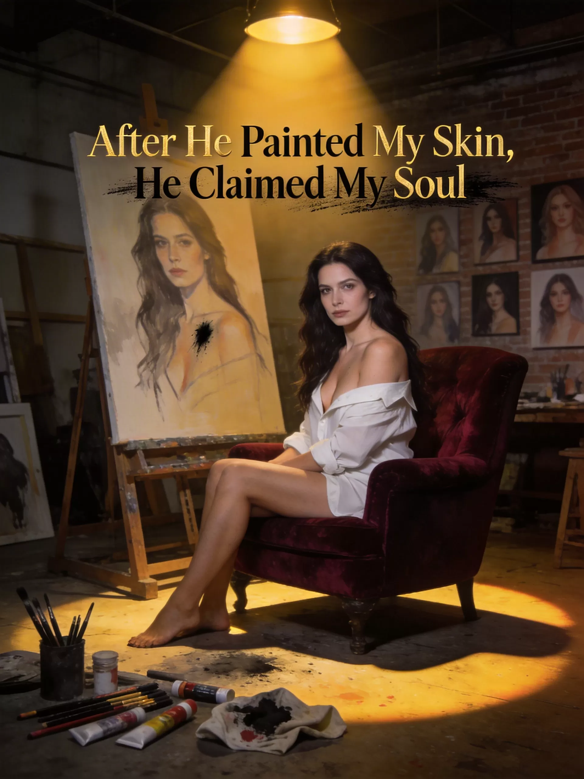 After He Painted My Skin, He Claimed My Soul - Steamy & Spicy Romance Novel Cover - Read online free