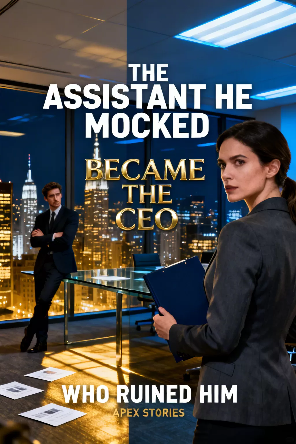 The Assistant He Mocked Became the CEO Who Ruined Him - Enemies-to-Lovers Workplace Clash Novel Cover - Read online free