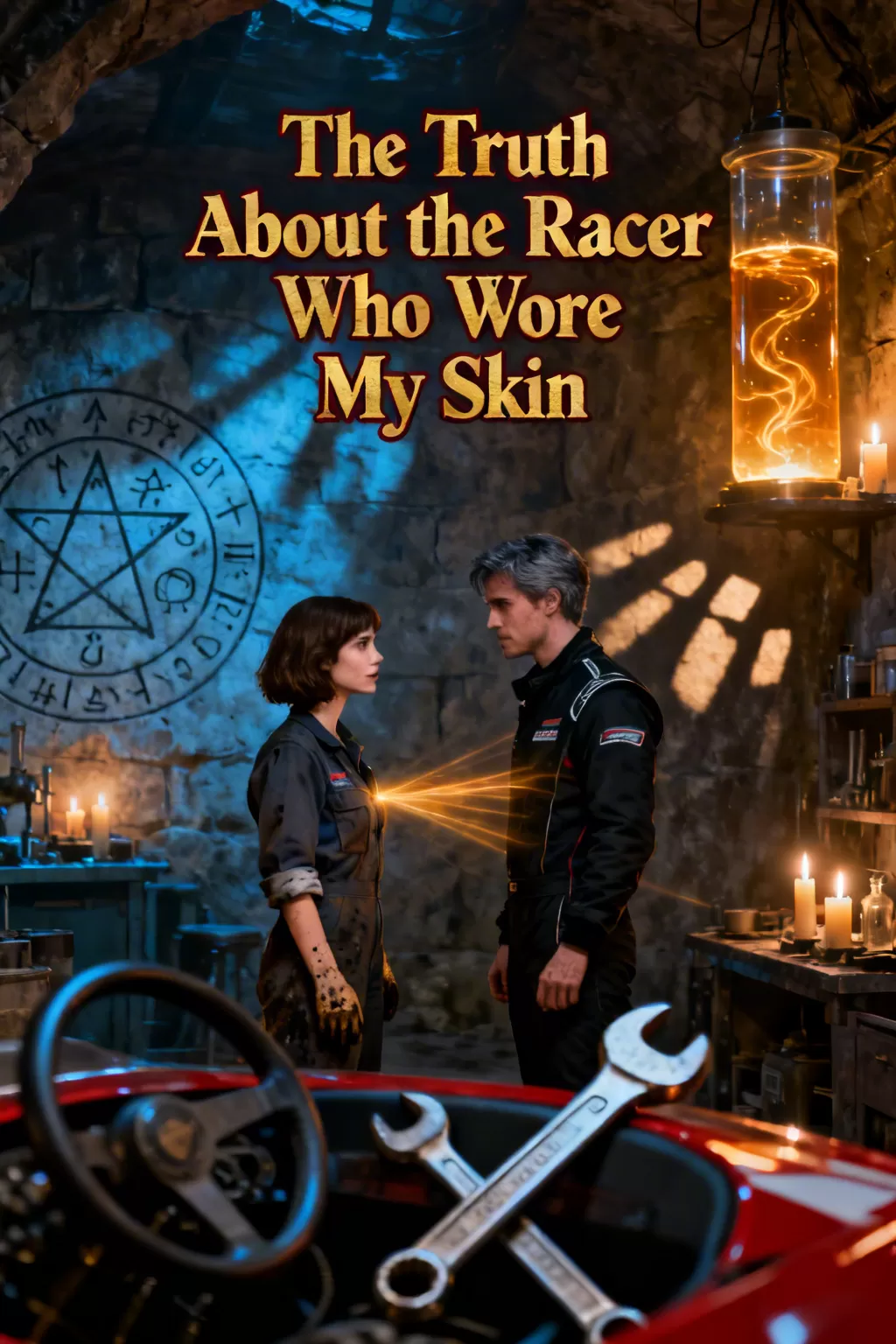 The Truth About the Racer Who Wore My Skin - Forbidden Shadow Academy Novel Cover - Read online free