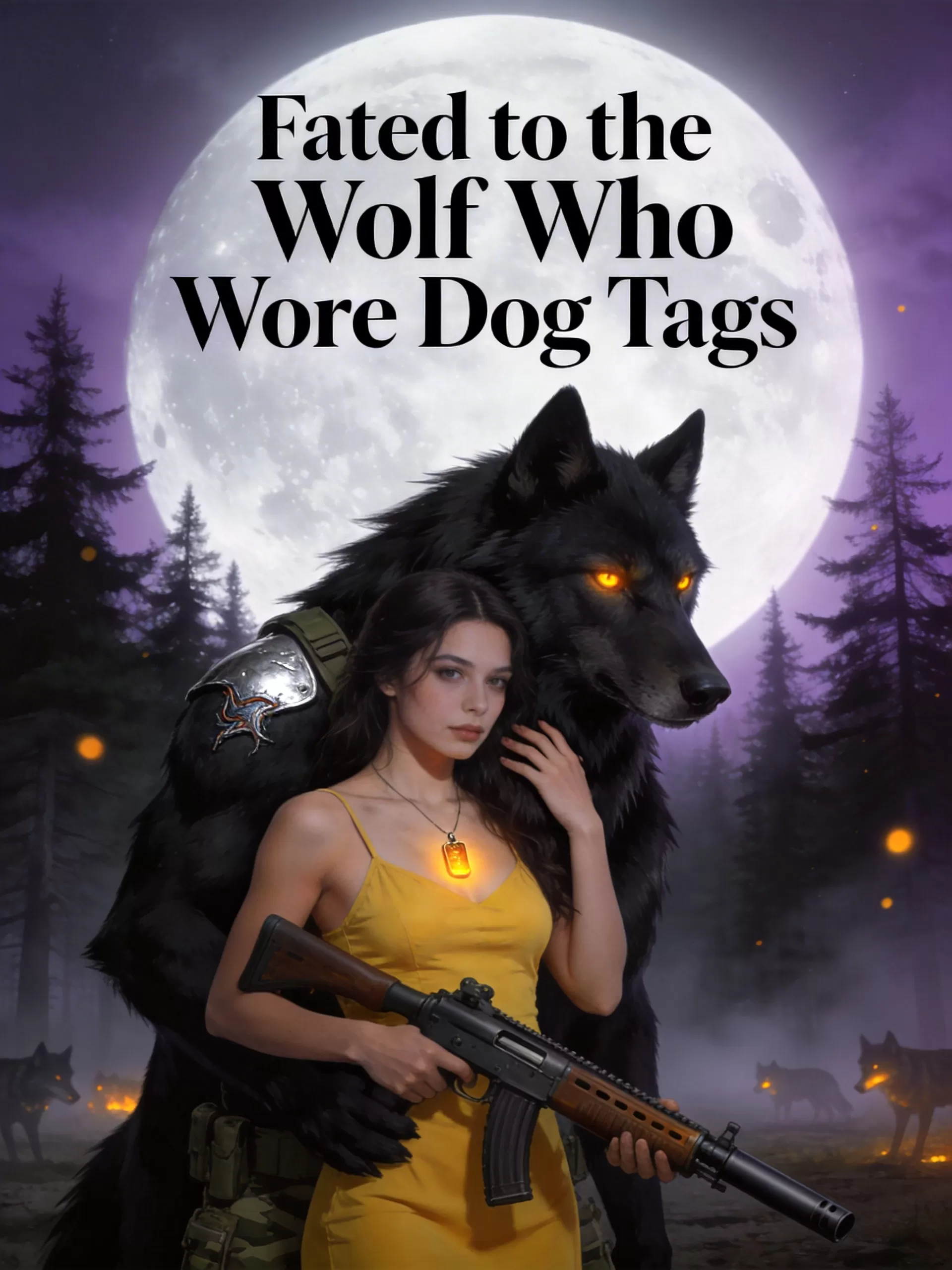Fated to the Wolf Who Wore Dog Tags - Shifter & Vampire Fated Mates Minis Novel Cover - Read online free