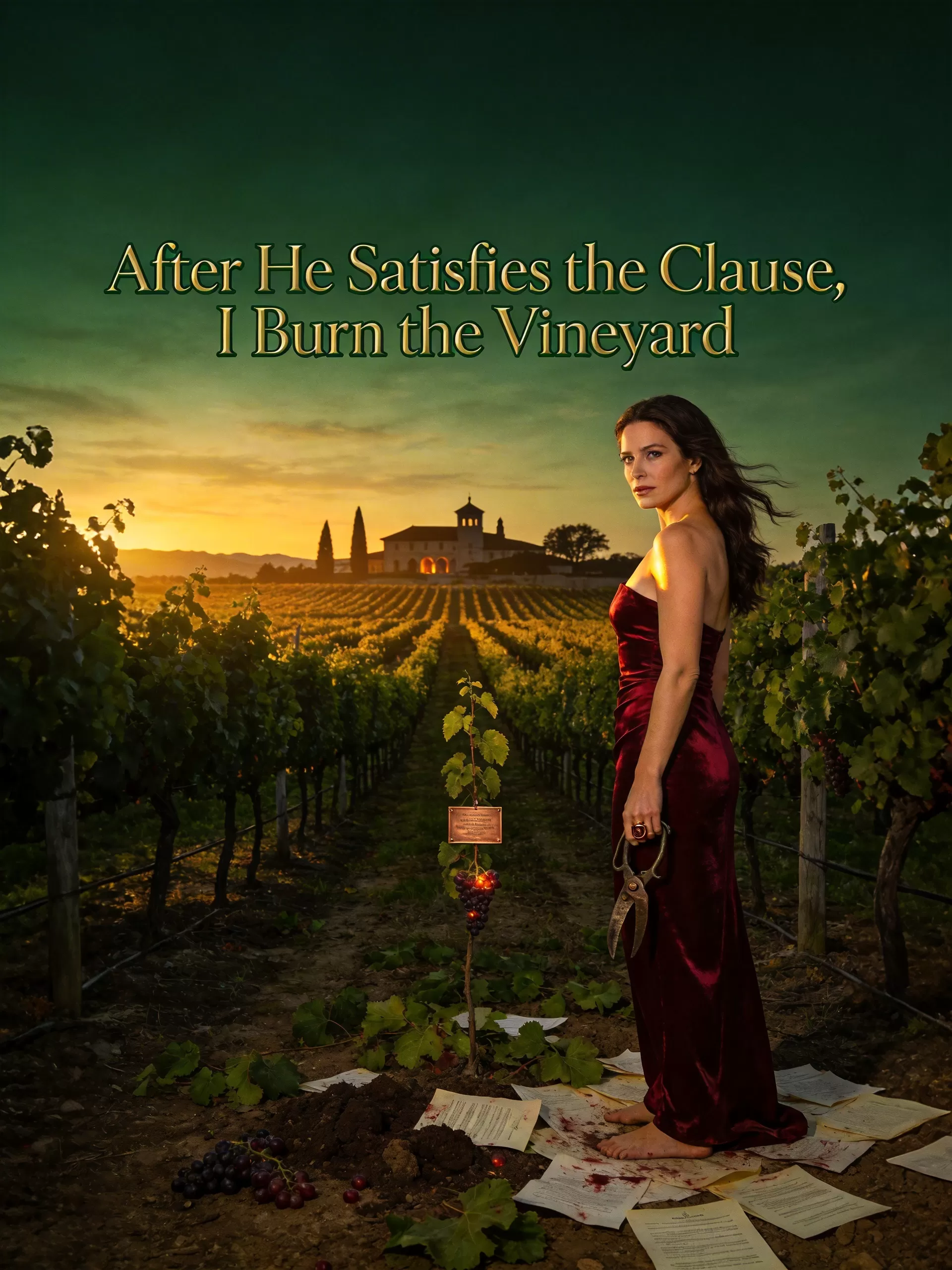 After He Satisfies the Clause, I Burn the Vineyard - Contract & Billionaire Marriage Saga Novel Cover - Read online free