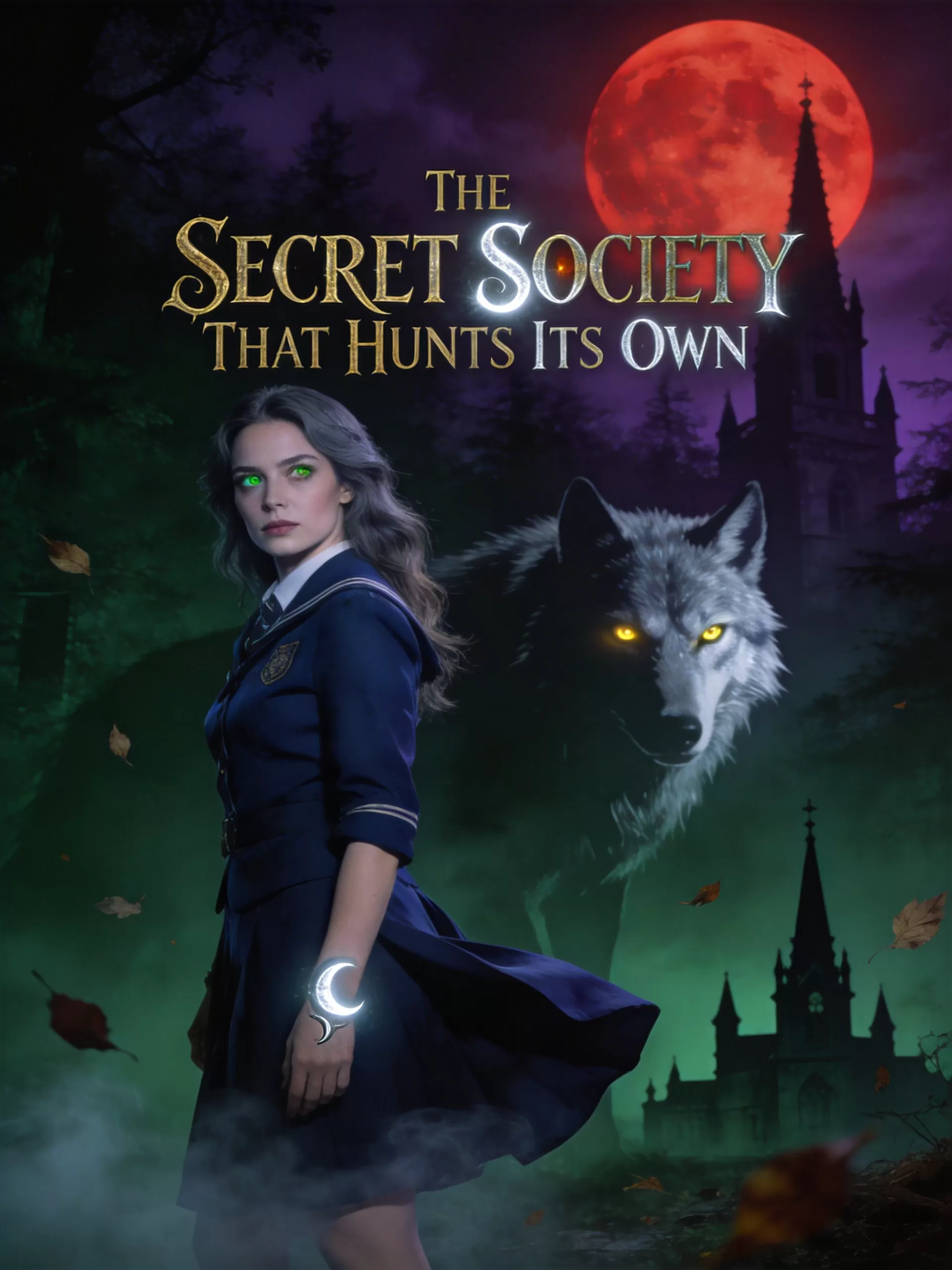 The Secret Society That Hunts Its Own - Forbidden Shadow Academy Novel Cover - Read online free