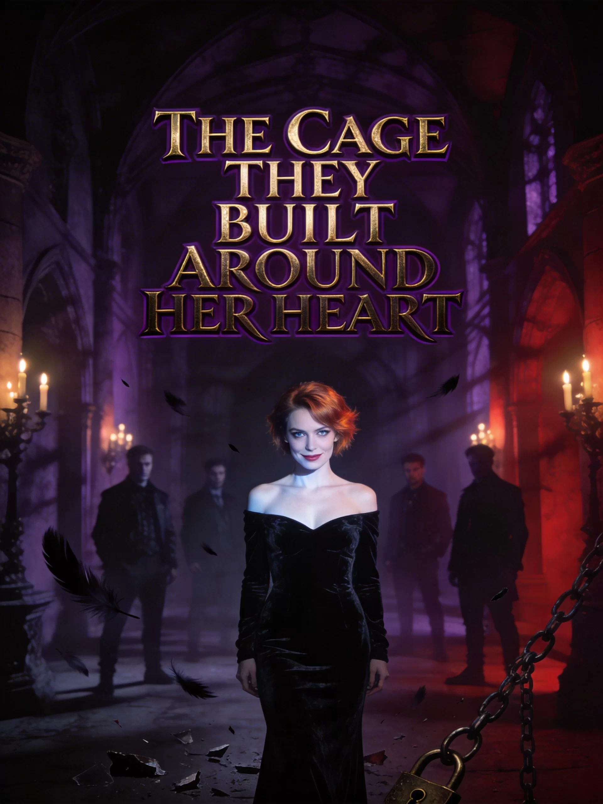 The Cage They Built Around Her Heart - Reverse Harem Dark Romance Novel Cover - Read online free